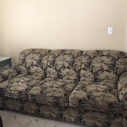 Retro Floral Upholstered Sofa -Super Comfy!!