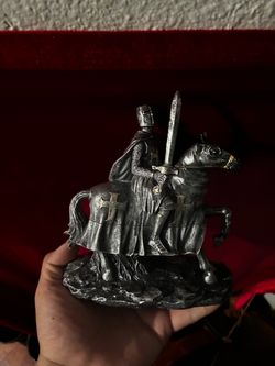 Medieval Knight on Horseback Figurine
