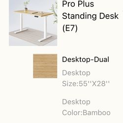 Flexispot Bamboo Desktop Only 55” - New
