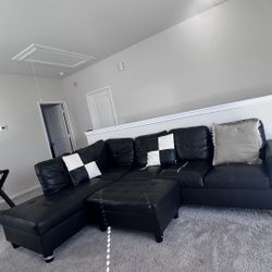 Leather sectional 