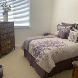 Wood-Tone Full-Size Bedroom Set For Sale!