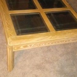 Wood /Glass Top Table
