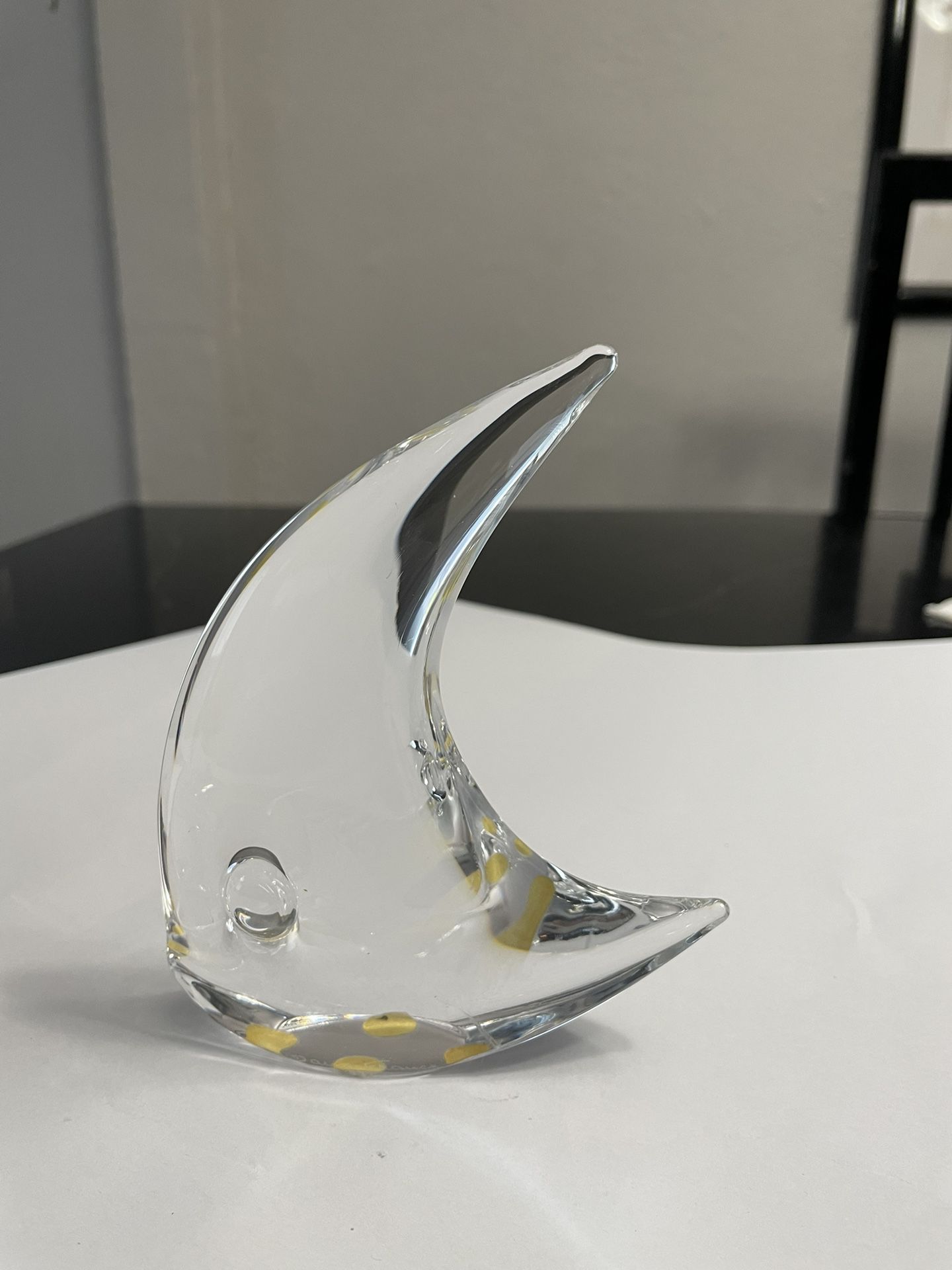 DAUM France Clear fish  Paperweight