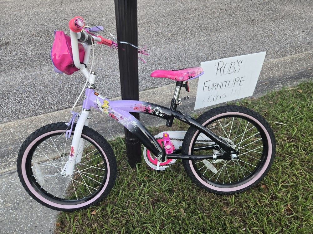 Kids Bike Girls Bike Huffy Disney Tinker Bell Fairy 18"