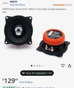 HERTZ Dieci Two Way Coaxial Speakers- ONLY 1