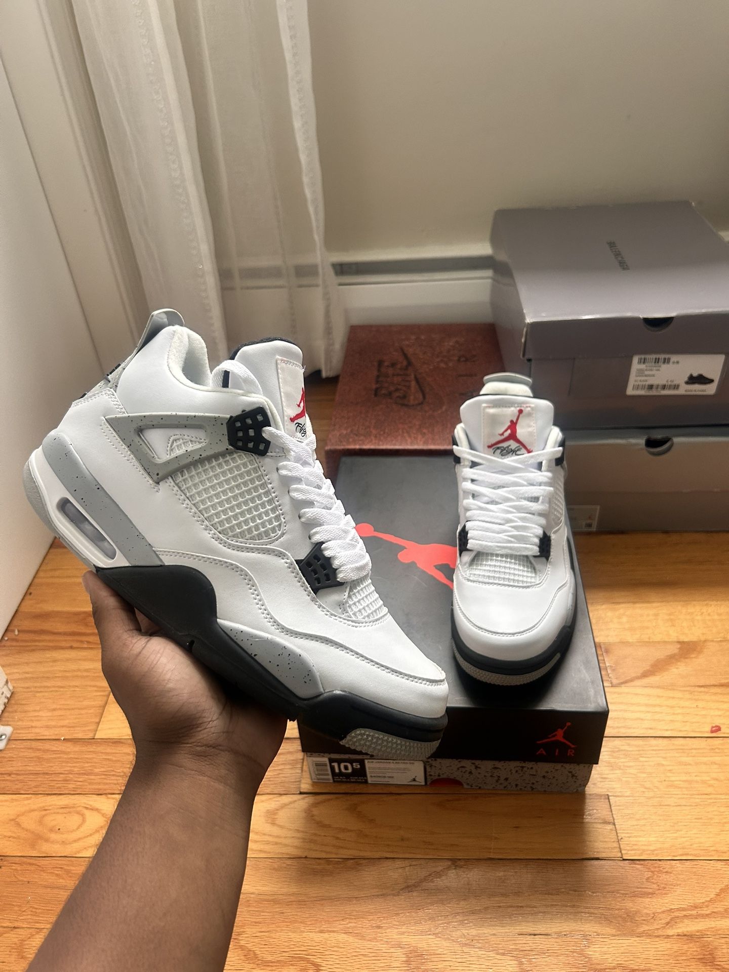 Jordan 4 White Cement Size 10.5👟 NEW💰 OG ALL✅ $250💰