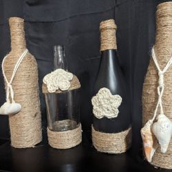 Wrapped Twine Bottle Decor