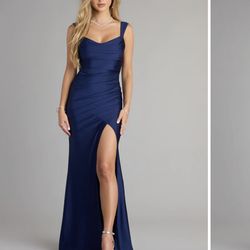 Kaitlin Low Back Slit Mermaid Formal Dress