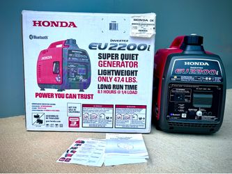 Brand new Honda 2,200-Watt/1,800 Watt Recoil Start Gasoline Powered Inverter Generator with Advanced CO