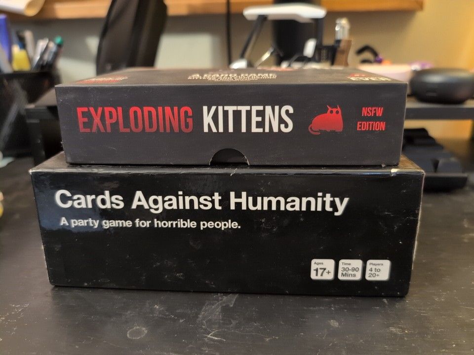 Cards Against Humanity & Exploding Kittens Adult Card Games
