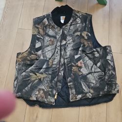Carhartt V20 XL Realtree Hardwoods Camo Vest Artic Quilt Lined USA 