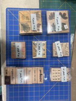 Wood Mounted Rubber Stamp Sets – Nature, Sentiments, Baby, Animal Tracks & More