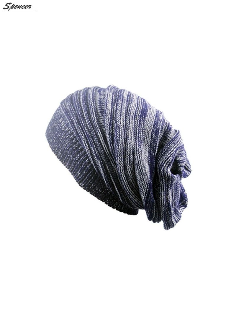 Mens Womens Woolly Knitted Beanie Baggy Slouch Hat Ski Cap Skateboard Soft Hat
