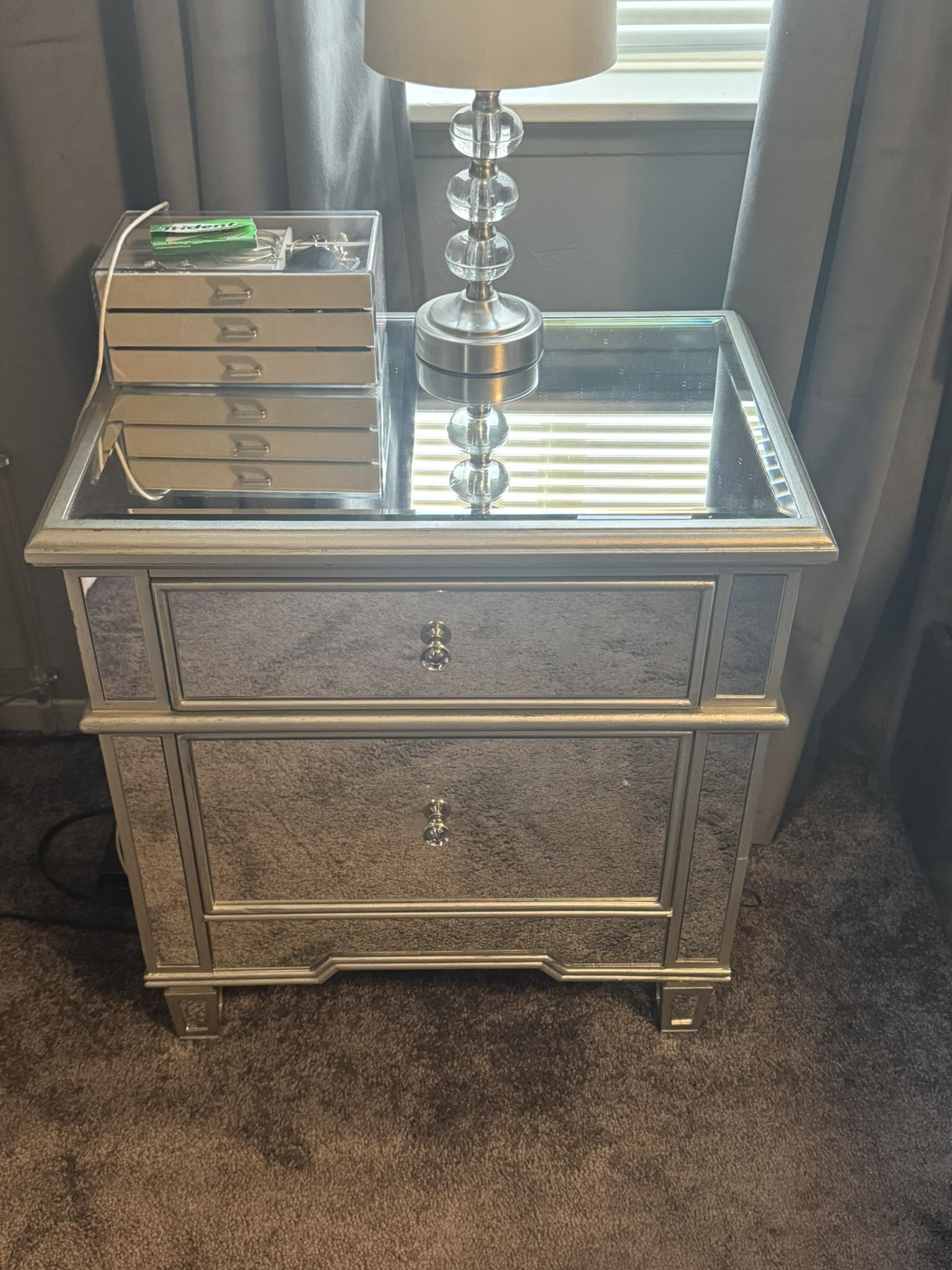 Mirror Nightstands x2