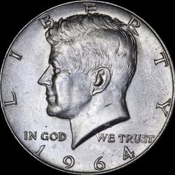50 cents 1964. Collectible Coin USA.  