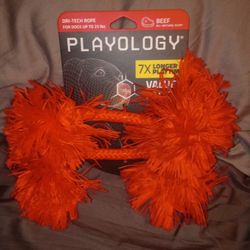 Playology Dri-Tech Rope dog toy, which is beef-scented and designed for tough chewers. 