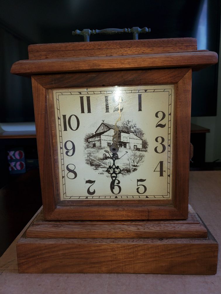Antique Solid Koa Wood Clock. Est. 1985