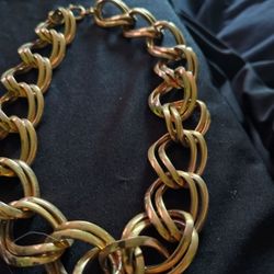 Vintage Unmarked Gold-Tone Chunky Chain Necklace
