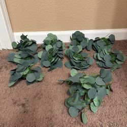 10 Artificial Eucalyptus Leaf Vines – 6.5 ft Each