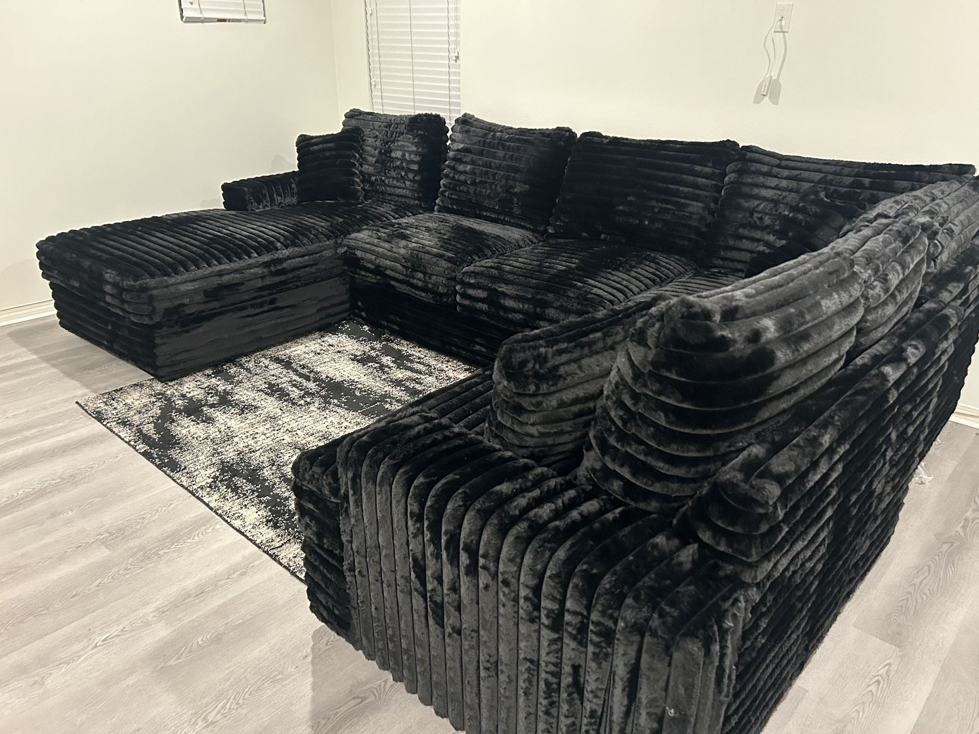 Brand New Super Plush Comfy Corduroy Sectional Set