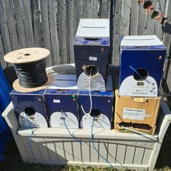 For Sale Cat5e Several Boxes Also Speaker Wire Look At Pictures  Best Offer Thsnks 