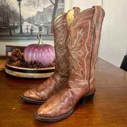 TONY LAMA 6619 Men’s Cowboy Brown Leather BOOTS Size 8.5 EE