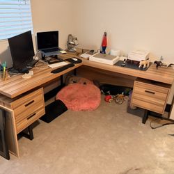 L-Shape Home Office Desk For Sale 