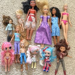 Mixed Dolls Lot – Barbie, Disney & More – Selling as Lot