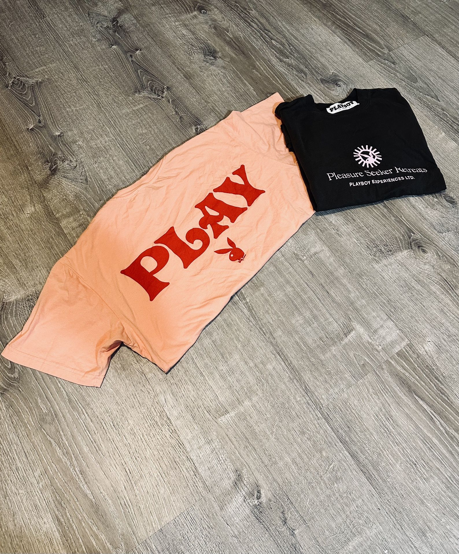 Official Playboy Merchandise Shirt Lot (2) Graphic Logo Tee Bundle | Men's/Unisex [medium] Y2K Aesthetic 