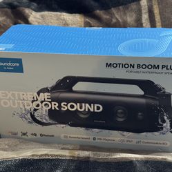 Soundcore Anker Motion Boom Plus IP67 Outdoor Speaker with 80W Stereo Sound, Black 