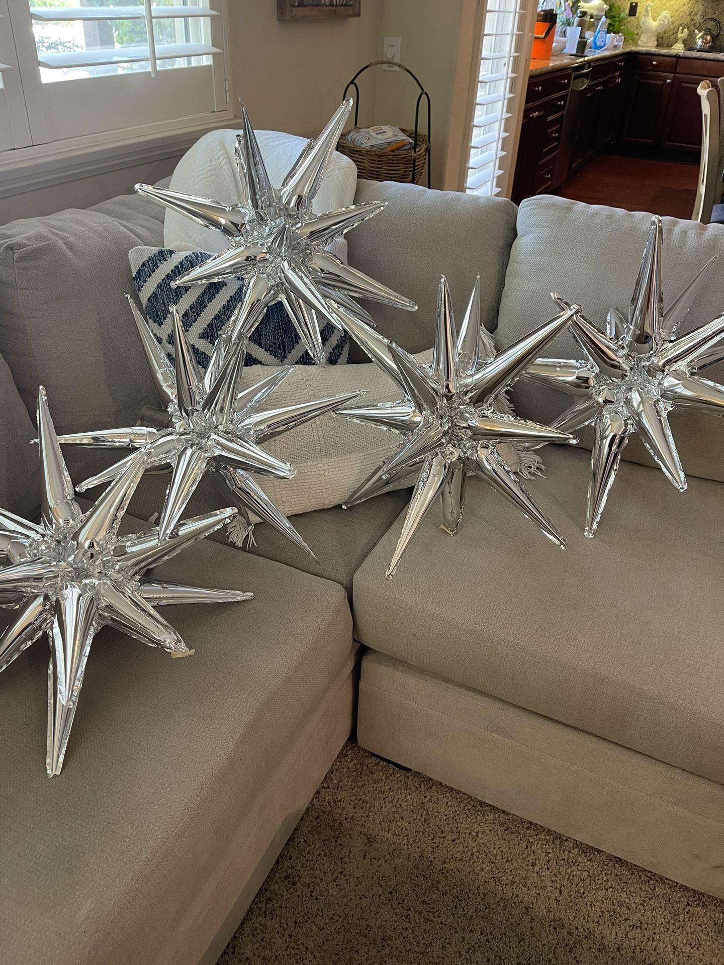 5 Star 🌟 🎈 Balloons… Silver Mylar Party Graduation birthday decorations Birthday Retirement Shower
