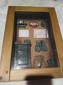 Picture in relief ( cuadro en relieve, con motivos de pesca)