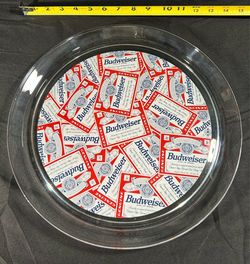Vtg. BUDWEISER Glass Serving Tray