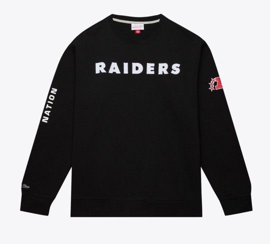 Men's Black Oakland Raiders Gridiron Classics There & Back Pullover Sweatshirt