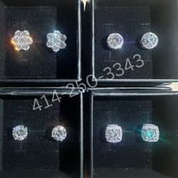 MOISSANITE EARRINGS $65/PAIR SPEACIAL DEAL!!!