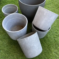 IKEA BOYSENBAR Grey Concrete  Plant Pots