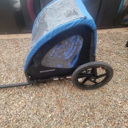 Schwinn Shuttle Foldable Bike Trailer 2 Passengers Blue Black