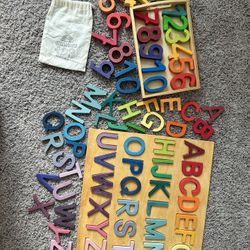 Grimm’s Wooden ABC Alphabet and Number Sets