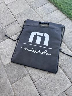 TravisMathew Black Drawstring Cooler Bag