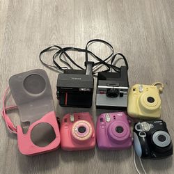 Polaroid & Fuifjilm Instax Instant Film Camera Lot - Works See description