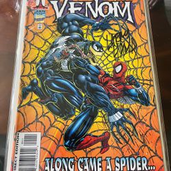 Venom: Along Came a Spider (1996) #1 signed by Larry Hama