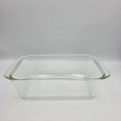 Vintage Pyrex Loaf Pan Baking Dish 215-B Clear Glass w/Handles 9x5x3 USA 1.5 qt