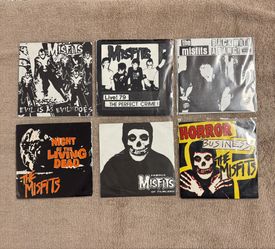 Lot Of Six (6) Rare White Label Misfits 7” Singles And EPs