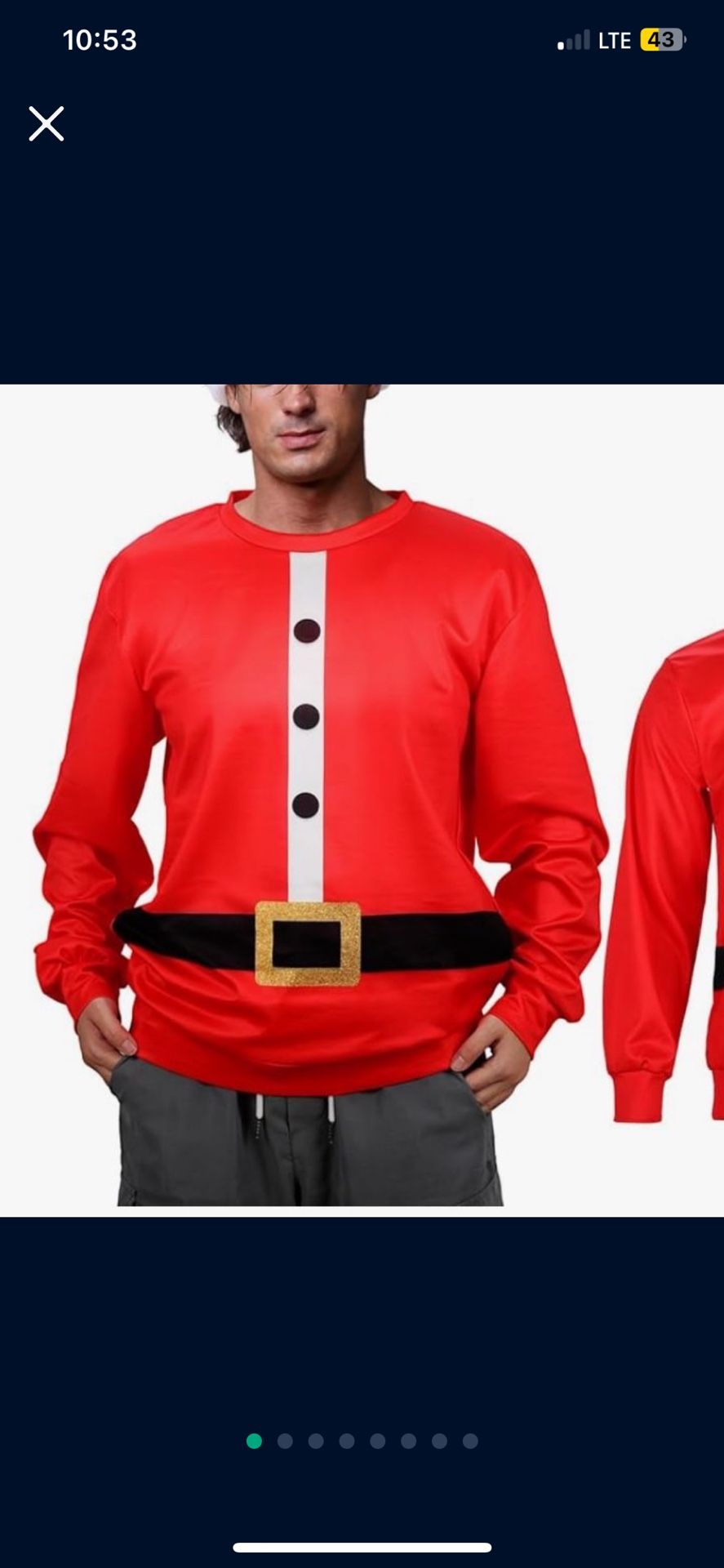 Christmas Sweatshirt, Funny Santa for Adults and Men Christmas