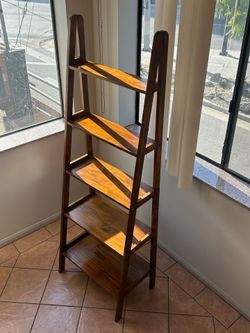 Cherry Wood Etagere bookcase. Sturdy