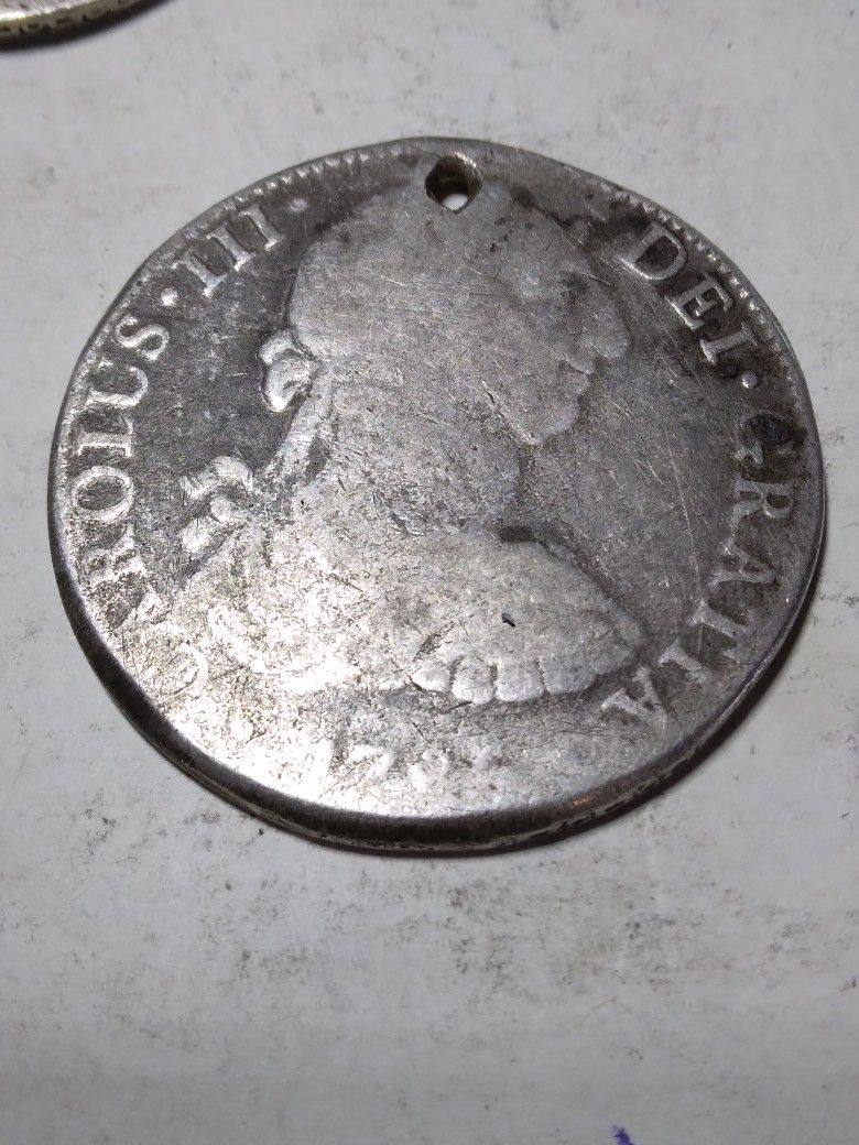 1785 Mexico 2 Reales Holed