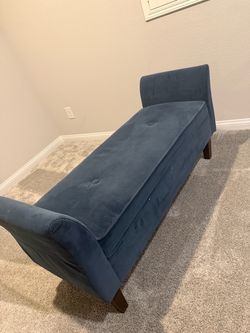 Ottoman Chair - Navy Blue