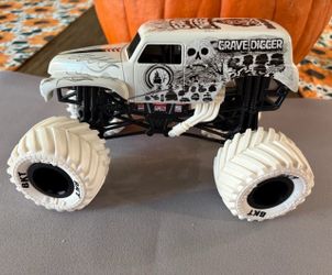 White Grave Digger Monster Truck Toy