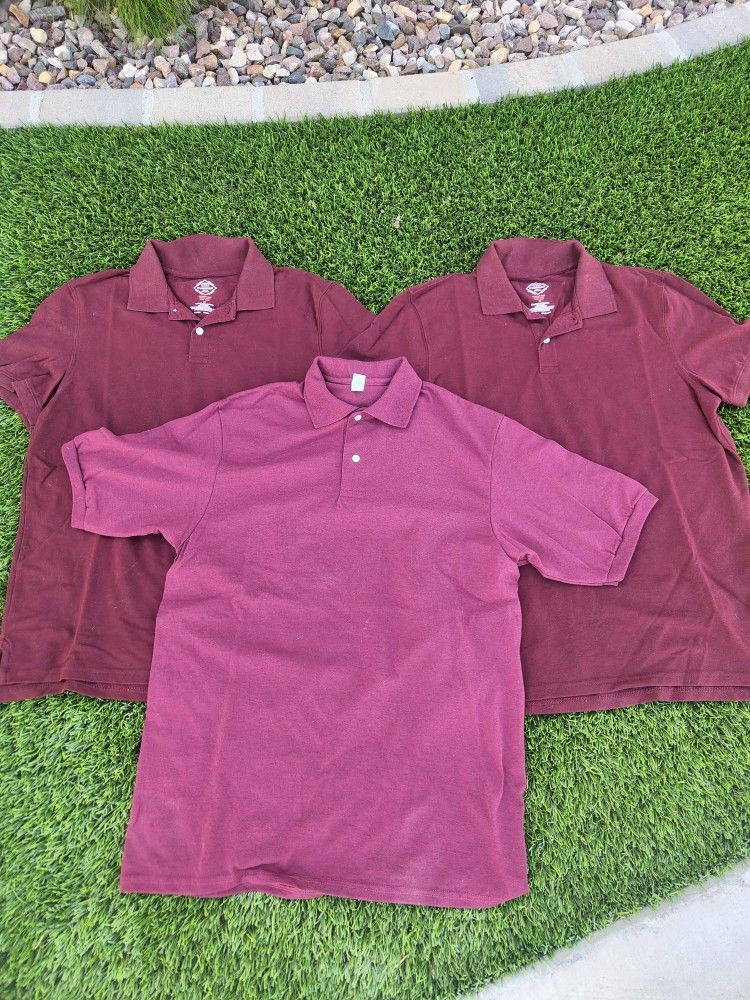 Maroon Uniform Polo Shirt Bundle 