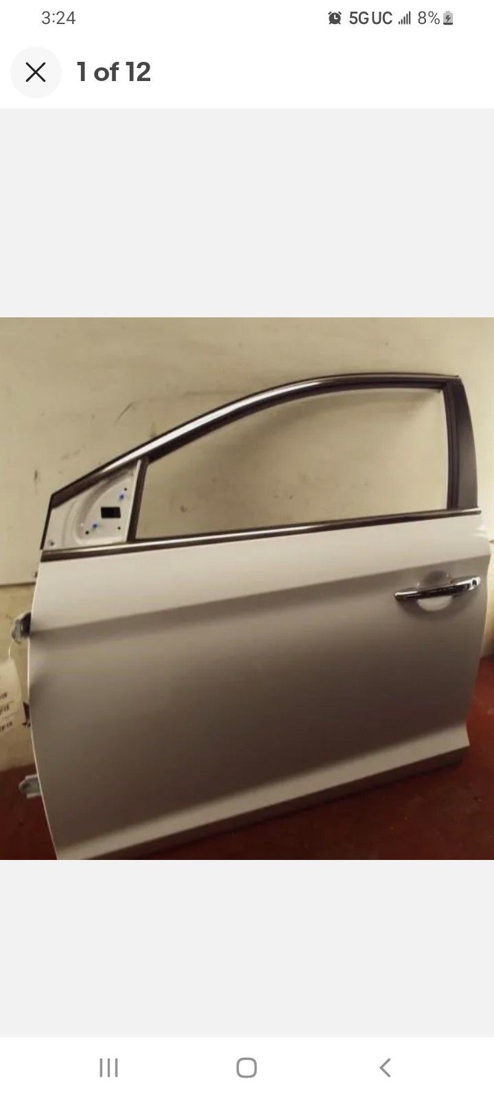 2015-2019 Hyundai Sonata Driver Side Front Door.